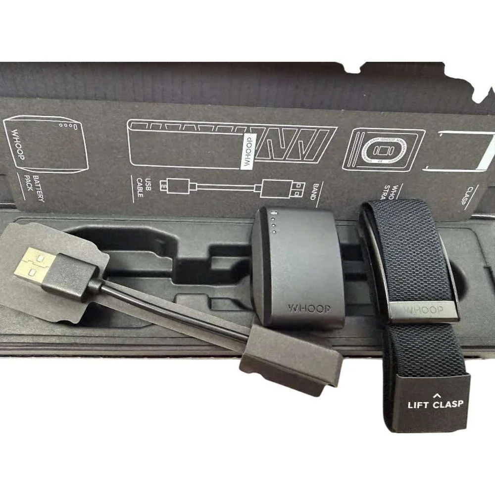 WHOOP Strap 3.0 Fitness Tracker Proknit Onyx Band Battery Pack USB Cable‎ WS30